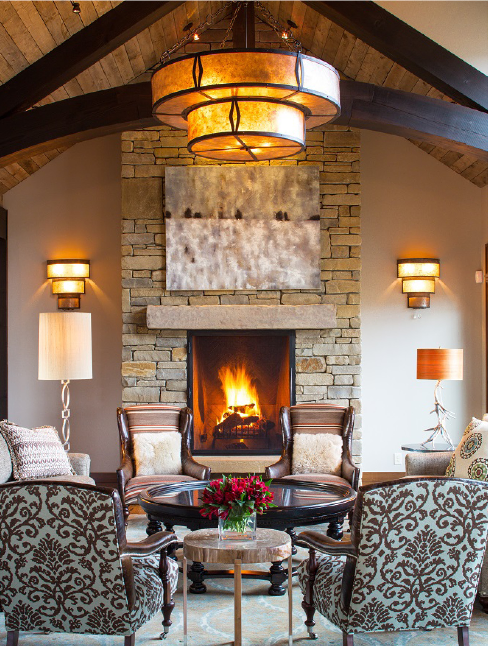 3 Creeks Cabins Fireplace